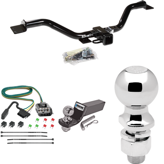 Fits 2013-2017 Chevrolet Traverse Trailer Hitch Tow PKG w/ 4-Flat Wiring + Starter Kit Ball Mount w/ 2" Drop & 2" Ball + 2-5/16" Ball By Draw-Tite