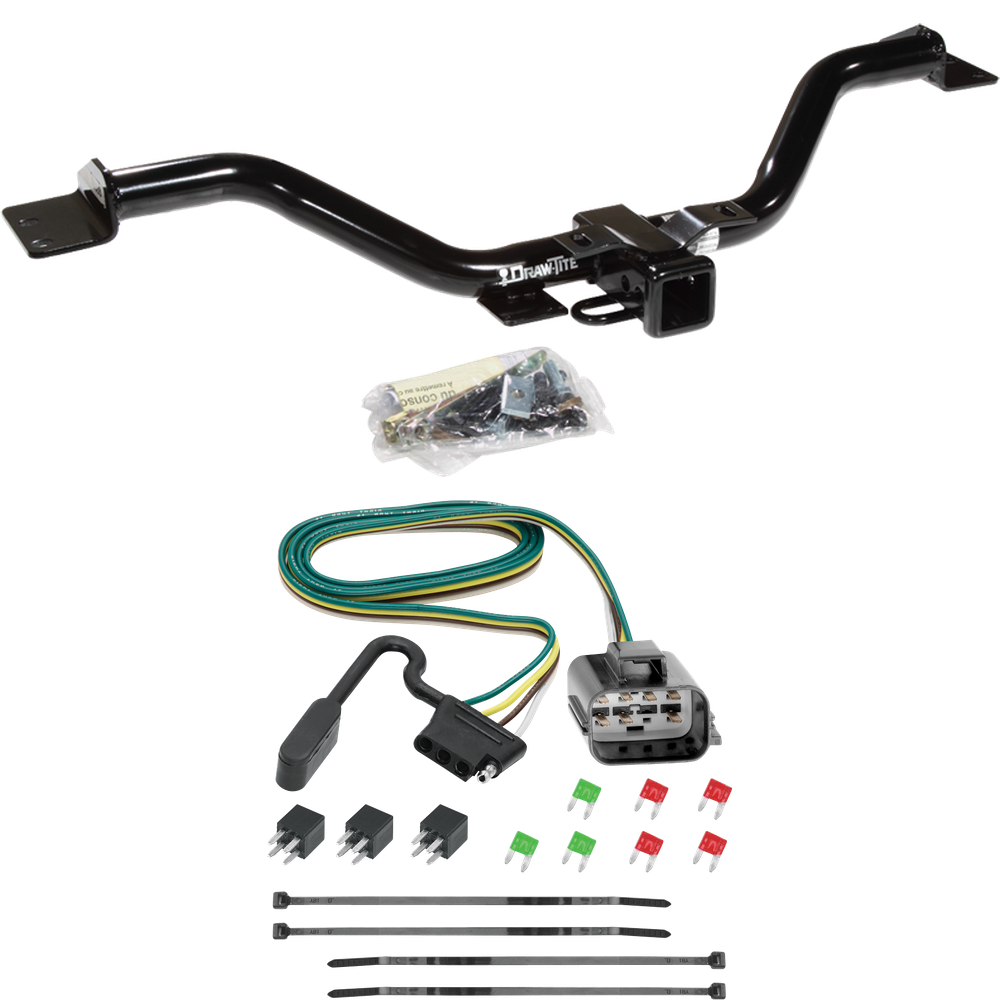 Fits 2013-2017 Chevrolet Traverse Trailer Hitch Tow PKG w/ 4-Flat Wiring Harness By Draw-Tite