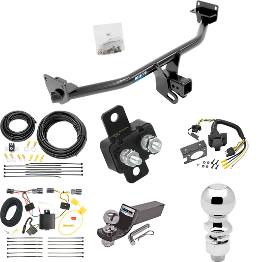 Se adapta al paquete de enganche de remolque Hyundai Tucson 2016-2018 con cableado RV de 7 vías + bola de 2" y 2-5/16" + soporte de caída de Reese Towpower