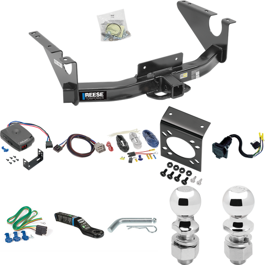 Fits 2019-2023 RAM 1500 Classic Trailer Hitch Tow PKG w/ Pro Series Pilot Brake Control + Plug & Play BC Adapter + 7-Way RV Wiring + 2" & 2-5/16" Ball & Drop Mount By Reese Towpower