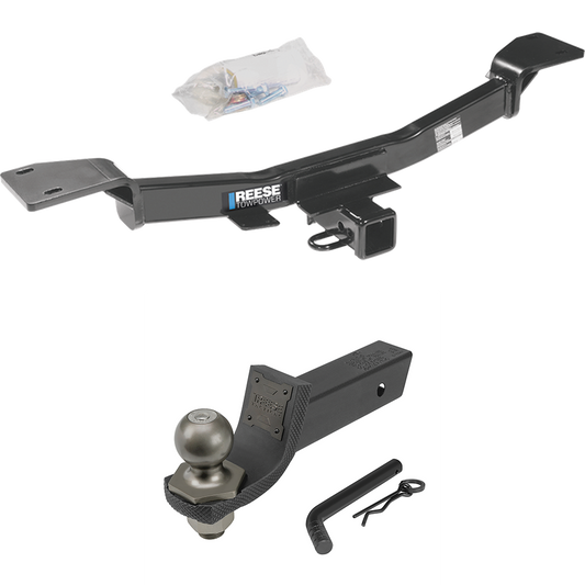 Fits 2005-2009 Hyundai Tucson Trailer Hitch Tow PKG + Interlock Tactical Starter Kit w/ 2" Drop & 2" Ball By Reese Towpower