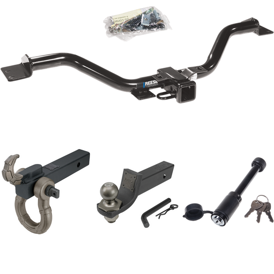 Fits 2017-2017 GMC Acadia Limited Trailer Hitch Tow PKG + Interlock Tactical Starter Kit w/ 2" Drop & 2" Ball + Tactical Hook & Shackle Mount + Tactical Dogbone Lock By Reese Towpower