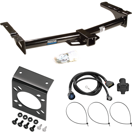 Fits 2009-2012 Ford E-350 Econoline Super Duty Trailer Hitch Tow PKG w/ 7-Way RV Wiring (For (Prepped Class II Tow Package) Models) By Reese Towpower