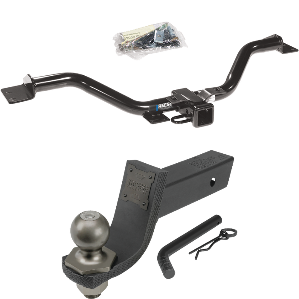 Fits 2017-2017 GMC Acadia Limited Trailer Hitch Tow PKG + Interlock Tactical Starter Kit w/ 3-1/4" Drop & 2" Ball By Reese Towpower