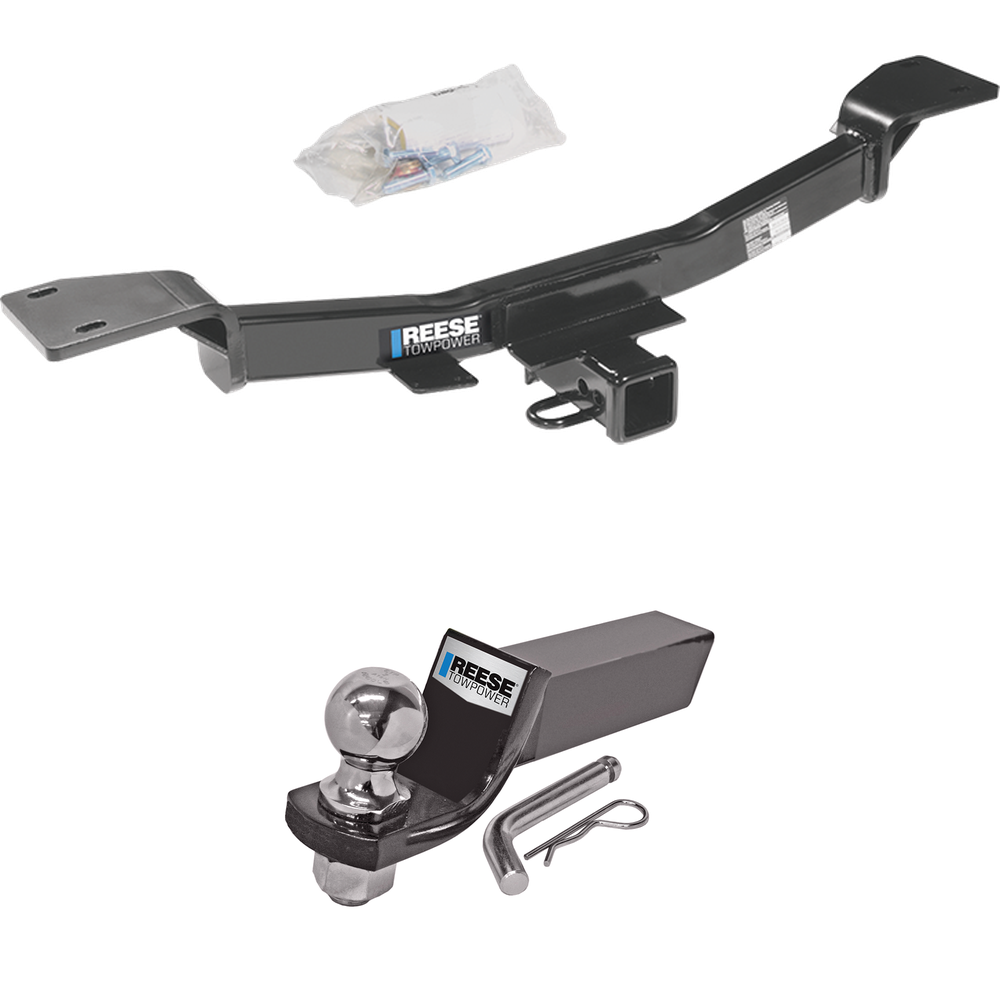 Fits 2005-2010 KIA Sportage Trailer Hitch Tow PKG w/ Starter Kit Ball Mount w/ 2" Drop & 2" Ball (For I4 Engine Models) By Reese Towpower