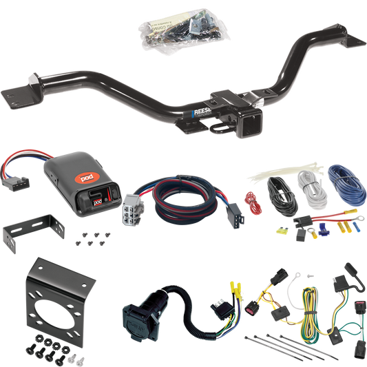 Se adapta al paquete de enganche de remolque Buick Enclave 2008-2012 con control de freno POD Pro Series + adaptador BC Plug &amp; Play + cableado RV de 7 vías de Reese Towpower