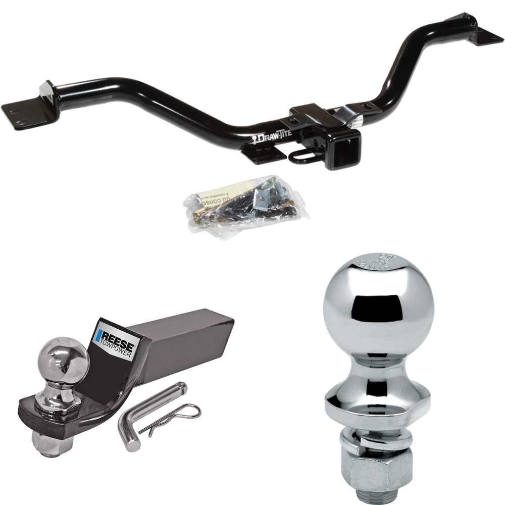 Fits 2017-2017 GMC Acadia Limited Trailer Hitch Tow PKG w/ Starter Kit Ball Mount w/ 2" Drop & 2" Ball + 1-7/8" Ball By Draw-Tite