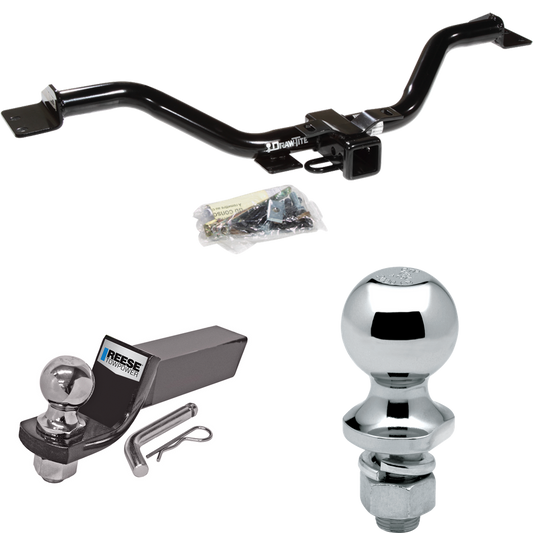 Fits 2017-2017 GMC Acadia Limited Trailer Hitch Tow PKG w/ Starter Kit Ball Mount w/ 2" Drop & 2" Ball + 1-7/8" Ball By Draw-Tite