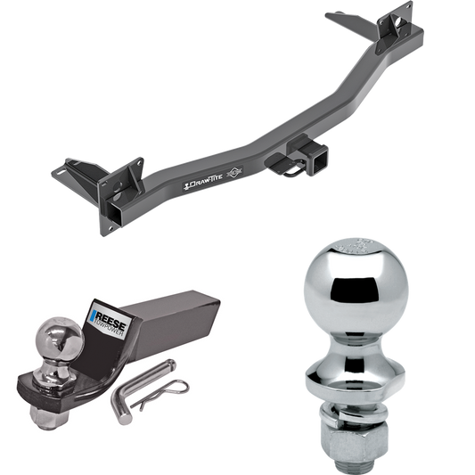 Fits 2018-2023 Chevrolet Traverse Trailer Hitch Tow PKG w/ Starter Kit Ball Mount w/ 2" Drop & 2" Ball + 1-7/8" Ball By Draw-Tite