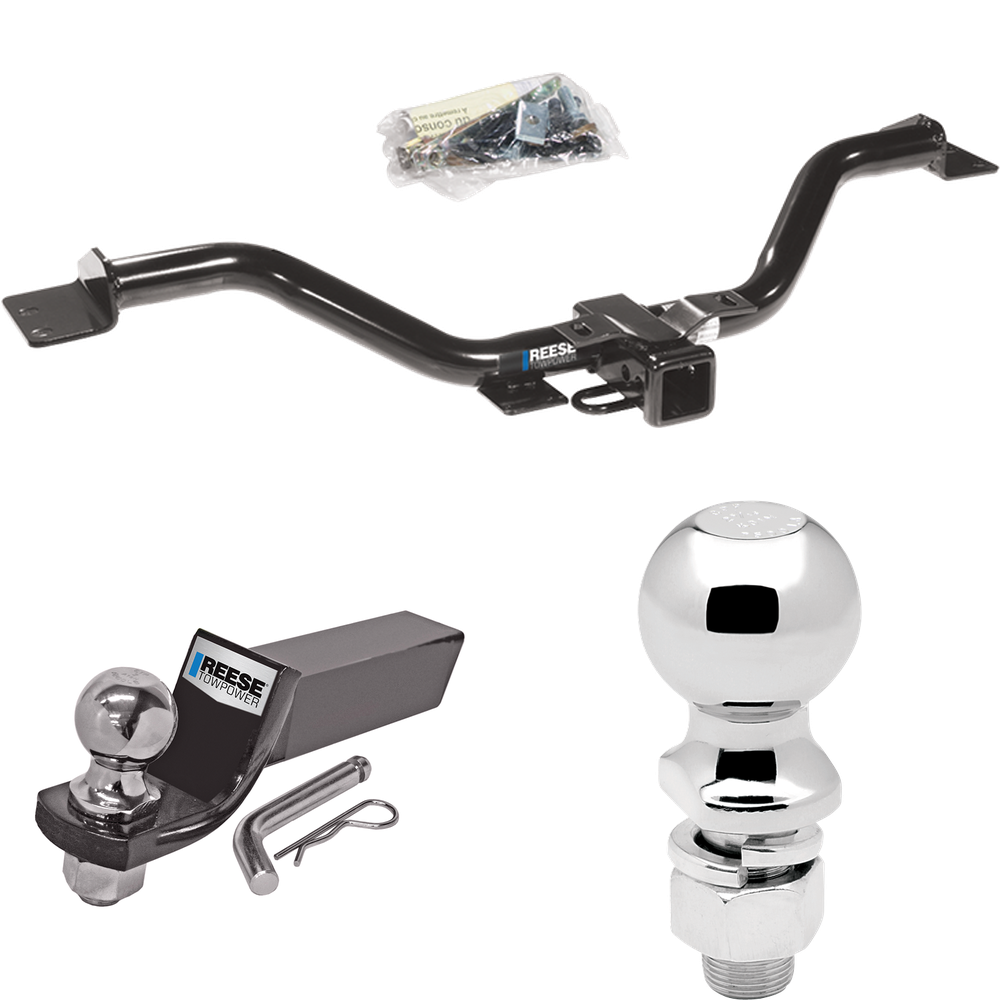 Fits 2007-2009 Saturn Outlook Trailer Hitch Tow PKG w/ Starter Kit Ball Mount w/ 2" Drop & 2" Ball + 2-5/16" Ball By Reese Towpower