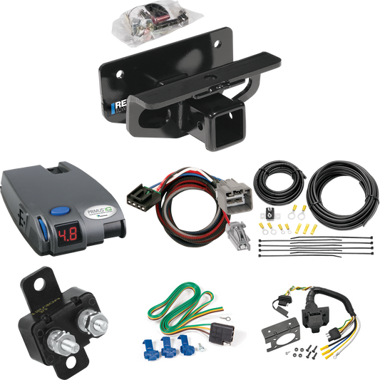 Fits 2013-2014 RAM 1500 Trailer Hitch Tow PKG w/ Tekonsha Primus IQ Brake Control + Plug & Play BC Adapter + 7-Way RV Wiring By Reese Towpower