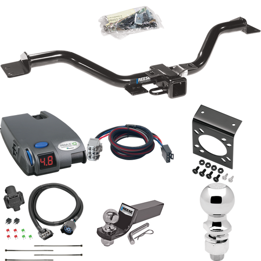 Fits 2017-2017 GMC Acadia Limited Trailer Hitch Tow PKG w/ Tekonsha Primus IQ Brake Control + Plug & Play BC Adapter + 7-Way RV Wiring + 2" & 2-5/16" Ball & Drop Mount By Reese Towpower