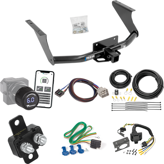 Fits 2011-2012 RAM 1500 Trailer Hitch Tow PKG w/ Tekonsha Prodigy iD Bluetooth Wireless Brake Control + Plug & Play BC Adapter + 7-Way RV Wiring By Reese Towpower