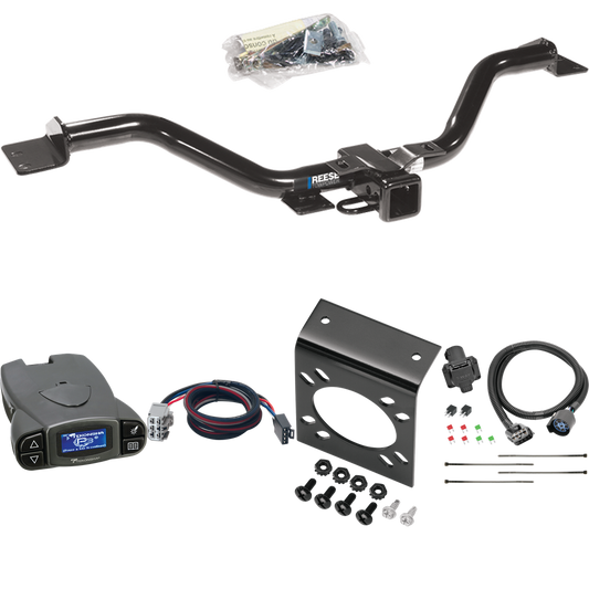 Fits 2013-2016 GMC Acadia Trailer Hitch Tow PKG w/ Tekonsha Prodigy P3 Brake Control + Plug & Play BC Adapter + 7-Way RV Wiring By Reese Towpower