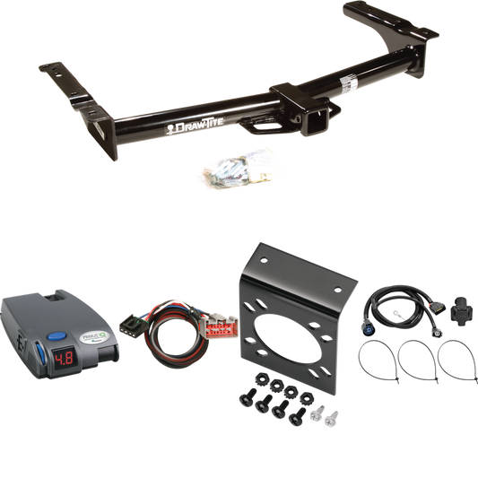 Se adapta al paquete de enganche de remolque Ford E-150 Econoline 2009-2012 con control de freno Tekonsha Primus IQ + adaptador BC Plug &amp; Play + cableado RV de 7 vías (para modelos (paquete de remolque preparado clase II)) de Draw-Tite