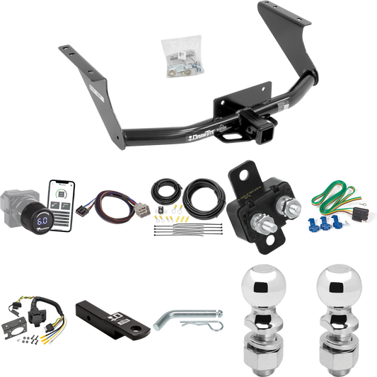 Se adapta al paquete de enganche de remolque RAM 1500 Classic 2019-2023 con control de freno inalámbrico Bluetooth Tekonsha Prodigy iD + adaptador BC Plug &amp; Play + cableado RV de 7 vías + soporte de bola y caída de 2" y 2-5/16" de Draw-Tite