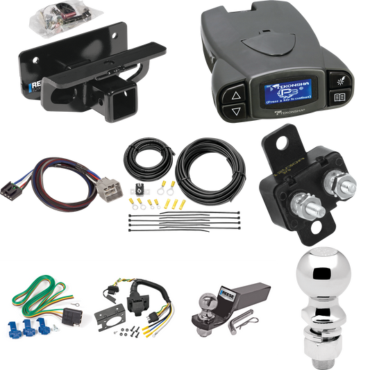 Se adapta al paquete de remolque con enganche de remolque RAM 1500 Classic 2019-2023 con control de freno Tekonsha Prodigy P3 + adaptador BC Plug &amp; Play + cableado RV de 7 vías + soporte de bola y caída de 2" y 2-5/16" de Reese Towpower