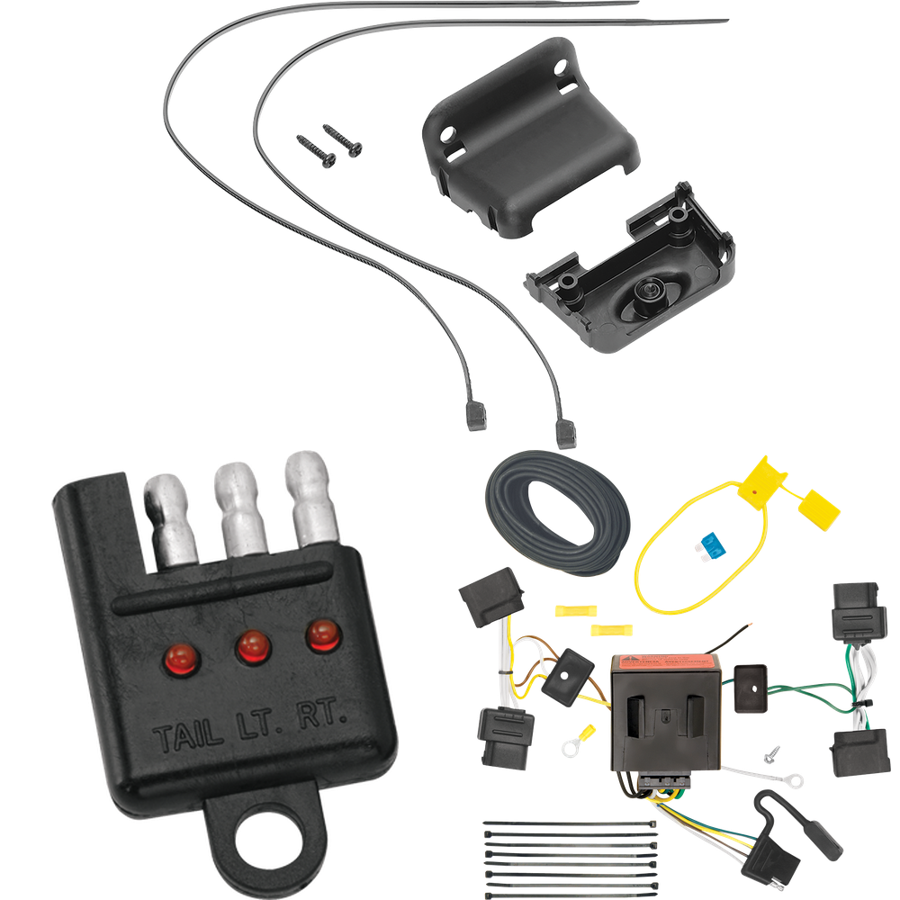 Tekonsha se adapta al arnés de cableado del remolque del extremo del vehículo de 4 planos Ford Escape 2008-2012 + soporte de cableado + probador de cableado