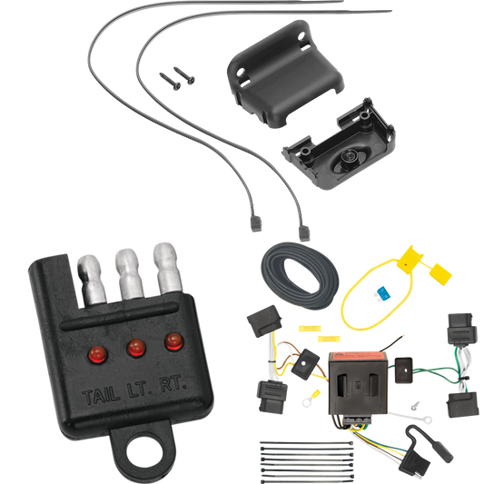 Tekonsha se adapta al arnés de cableado del remolque del extremo del vehículo de 4 planos Ford Escape 2008-2012 + soporte de cableado + probador de cableado