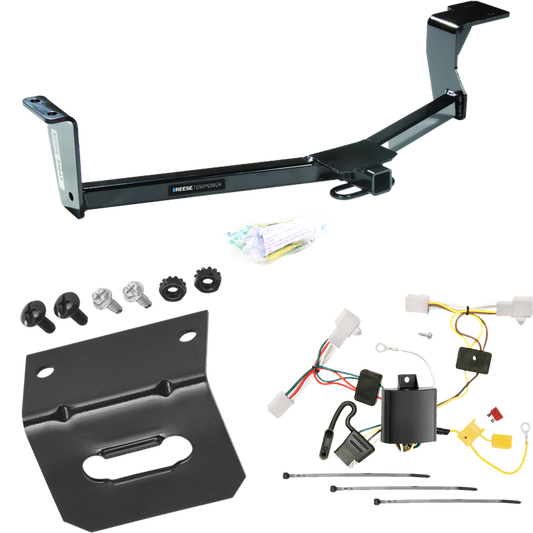 Se adapta al paquete de remolque de enganche de remolque Toyota Prius 2010-2023 con arnés de cableado plano de 4 + soporte (excluye: con modelos enchufables) de Reese Towpower