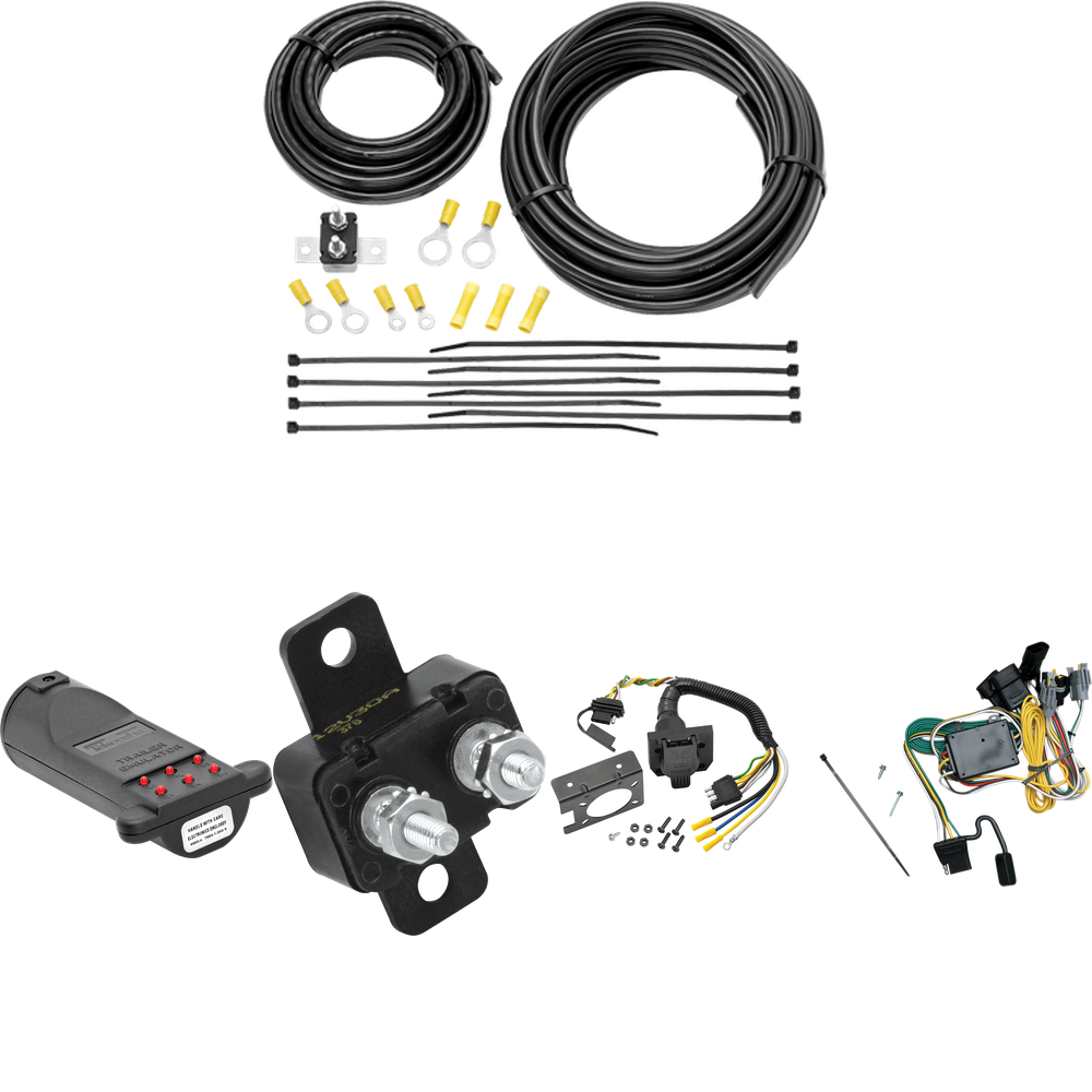 Fits 2001-2003 Ford Escape 7-Way RV Wiring + 7-Way Tester and Trailer Emulator By Tekonsha