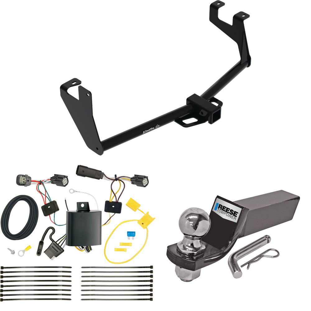 Fits 2017-2023 Buick Encore Trailer Hitch Tow PKG w/ 4-Flat Wiring + Starter Kit Ball Mount w/ 2" Drop & 2" Ball (Excludes: Encore GX Models) By Draw-Tite