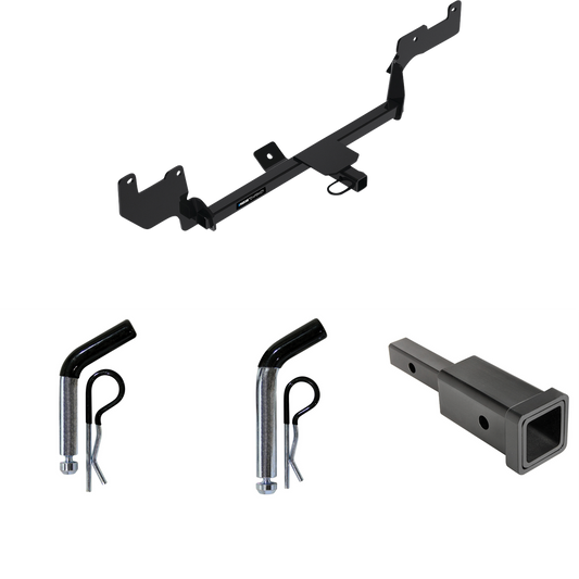 Fits 2020-2023 Hyundai Venue Trailer Hitch Tow PKG w/ Hitch Adapter 1-1/4" to 2" Receiver + 1/2" Pin & Clip + 5/8" Pin & Clip By Reese Towpower