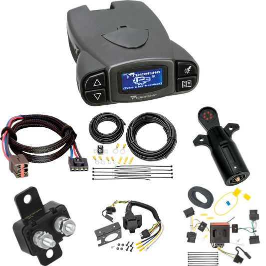 Fits 2008-2008 Ford E-350 Econoline Super Duty 7-Way RV Wiring + Tekonsha Prodigy P3 Brake Control + Plug & Play BC Adapter + 7-Way Tester By Tekonsha