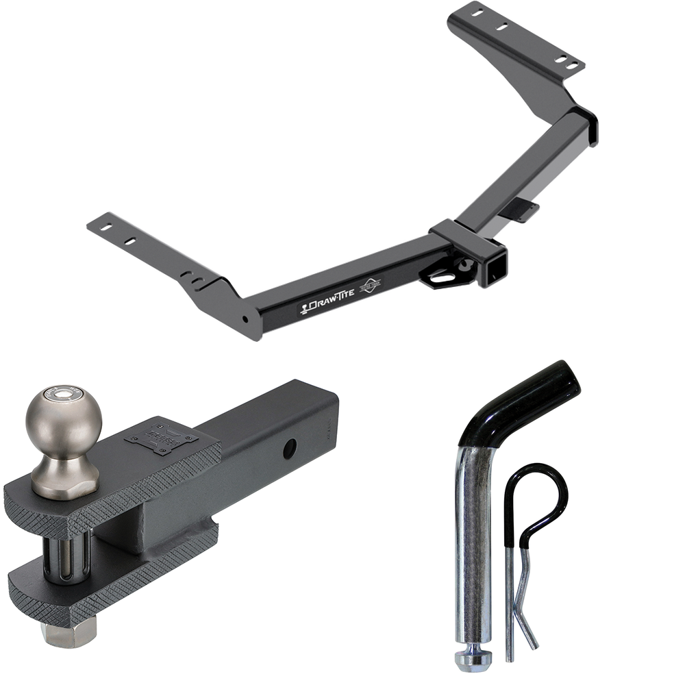 Fits 2014-2023 Toyota Prado Trailer Hitch Tow PKG w/ Clevis Hitch Ball Mount w/ 2" Ball + Pin/Clip By Draw-Tite