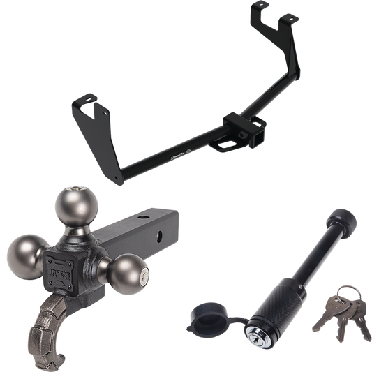 Fits 2017-2023 Buick Encore Trailer Hitch Tow PKG + Triple Ball Tactical Ball Mount 1-7/8" & 2" & 2-5/16" Balls w/ Tow Hook + Tactical Dogbone Lock (Excludes: Encore GX Models) By Draw-Tite