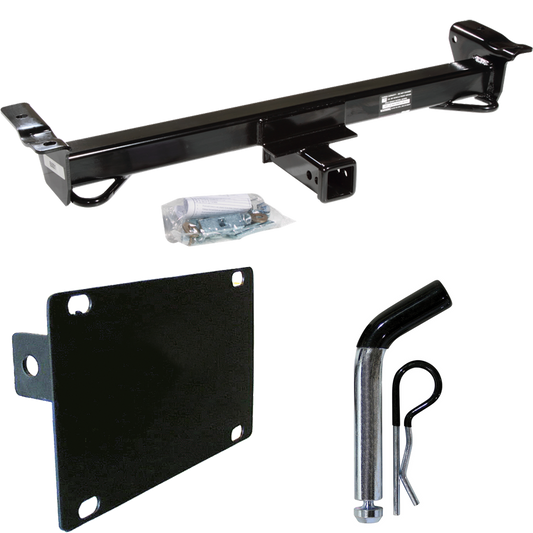 Se adapta a Ford E-450 Econoline Super Duty 2000-2002, paquete de enganche de remolque de montaje frontal despojado con soporte para placa de matrícula + pasador/clip (para modelos RV Cutaway) de Draw-Tite