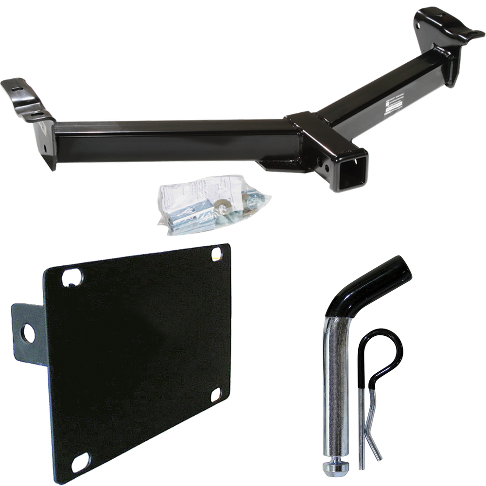 Fits 2008-2014 Ford E-350 Econoline Super Duty Front Mount Trailer Hitch Tow PKG w/ License Plate Holder + Pin/Clip By Draw-Tite