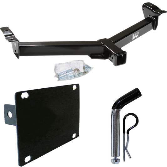 Fits 2008-2014 Ford E-350 Econoline Super Duty Front Mount Trailer Hitch Tow PKG w/ License Plate Holder + Pin/Clip By Draw-Tite