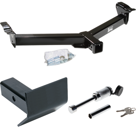 Fits 2008-2014 Ford E-150 Econoline Front Mount Trailer Hitch Tow PKG w/ Skid Shield + Hitch Lock By Draw-Tite