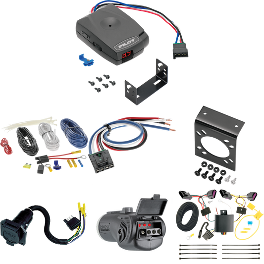 Fits 2013-2016 Buick Encore 7-Way RV Wiring + Pro Series Pilot Brake Control + Generic BC Wiring Adapter + 2 in 1 Tester & 7-Way to 4-Way Adapter By Tekonsha