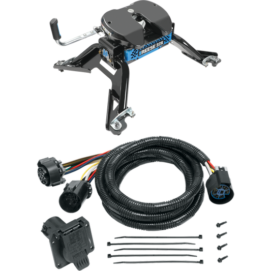 Fits 2015-2023 RAM 3500 M5 Fifth Wheel Hitch + In-Bed Wiring 32K Talon Jaw Complete System For Models w/ Factory Puck System (For w/Factory or Reese Elite Puck System Models) By Reese