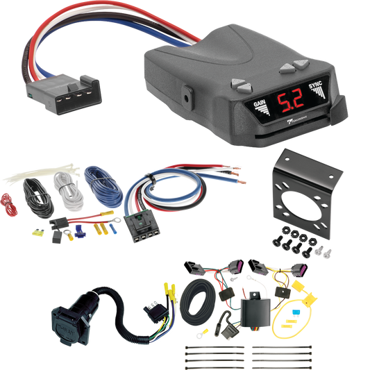 Fits 2013-2016 Buick Encore 7-Way RV Wiring + Tekonsha Brakeman IV Brake Control + Generic BC Wiring Adapter By Tekonsha