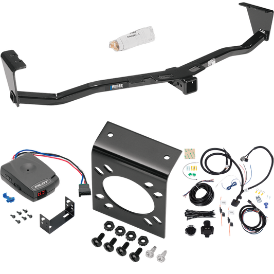 Fits 2007-2012 Hyundai Veracruz Trailer Hitch Tow PKG w/ Pro Series Pilot Brake Control + 7-Way RV Wiring By Reese Towpower