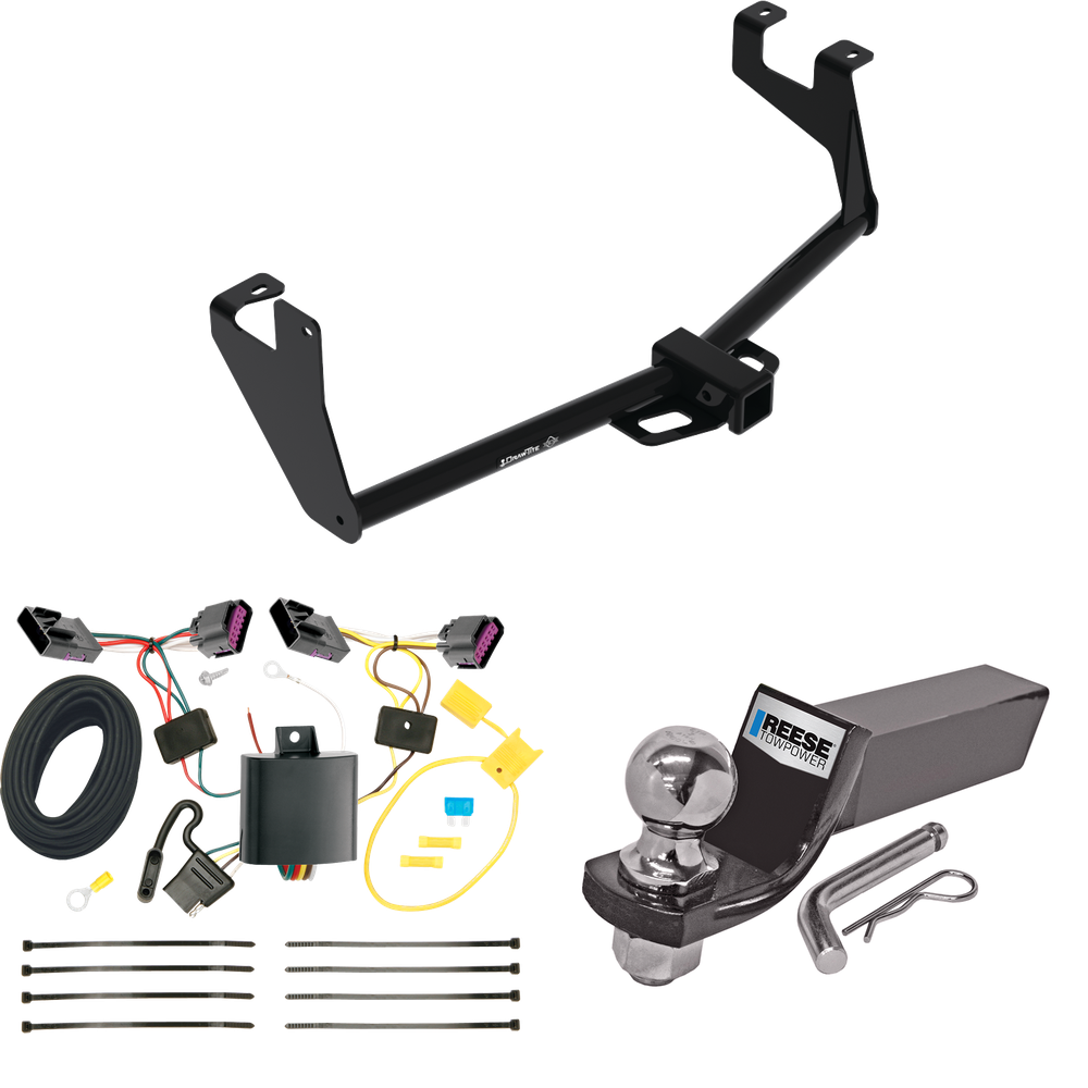 Fits 2013-2016 Buick Encore Trailer Hitch Tow PKG w/ 4-Flat Wiring + Starter Kit Ball Mount w/ 2" Drop & 2" Ball By Reese Towpower