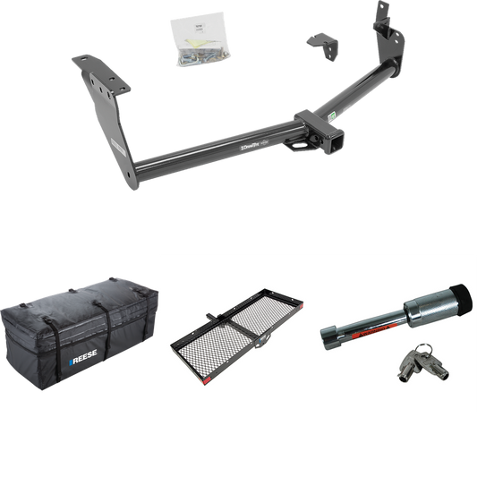 Fits 2009-2012 Infiniti FX35 Trailer Hitch Tow PKG w/ 48" x 20" Cargo Carrier + Cargo Bag + Hitch Lock By Draw-Tite