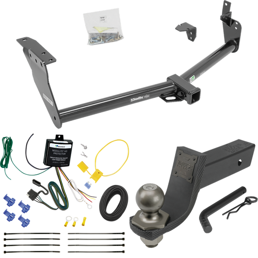 Fits 2013-2013 Infiniti FX37 Trailer Hitch Tow PKG w/ 4-Flat Wiring + Interlock Tactical Starter Kit w/ 3-1/4" Drop & 2" Ball By Draw-Tite