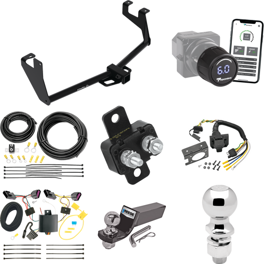 Se adapta al paquete de remolque con enganche para remolque Buick Encore 2013-2016 con control de freno inalámbrico Bluetooth Tekonsha Prodigy iD + cableado RV de 7 vías + soporte de bola y caída de 2" y 2-5/16" de Reese Towpower