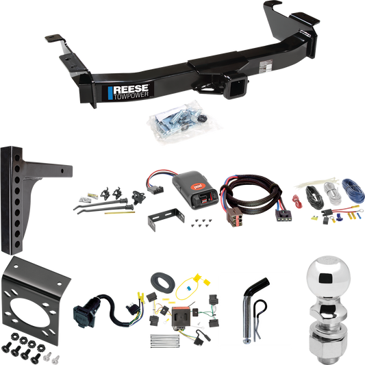 Fits 2008-2008 Ford E-350 Econoline Super Duty Trailer Hitch Tow PKG w/ 12K Trunnion Bar Weight Distribution Hitch + Pin/Clip + 2-5/16" Ball + Pro Series POD Brake Control + Plug & Play BC Adapter + 7-Way RV Wiring By Reese Towpower