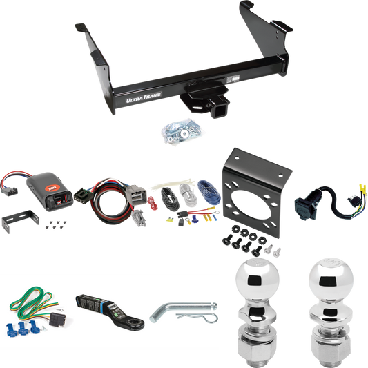 Fits 2013-2014 RAM 2500 Trailer Hitch Tow PKG w/ Pro Series POD Brake Control + Plug & Play BC Adapter + 7-Way RV Wiring + 2" & 2-5/16" Ball & Drop Mount By Draw-Tite