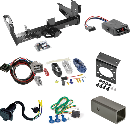 Fits 2013-2014 RAM 3500 Trailer Hitch Tow PKG w/ Tekonsha Brakeman IV Brake Control + Plug & Play BC Adapter + 7-Way RV Wiring By Draw-Tite