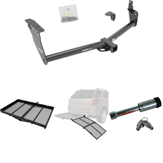 Fits 2009-2012 Infiniti FX35 Trailer Hitch Tow PKG w/ Cargo Carrier + Bi-Fold Ramp + Hitch Lock By Draw-Tite