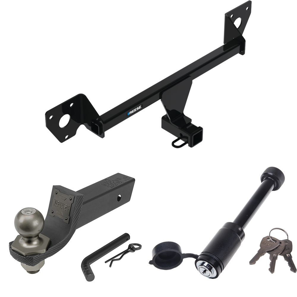 Fits 2020-2023 Buick Encore GX Trailer Hitch Tow PKG + Interlock Tactical Starter Kit w/ 2" Drop & 2" Ball + Tactical Dogbone Lock (For Essence w/Active Towplug Models) By Reese Towpower