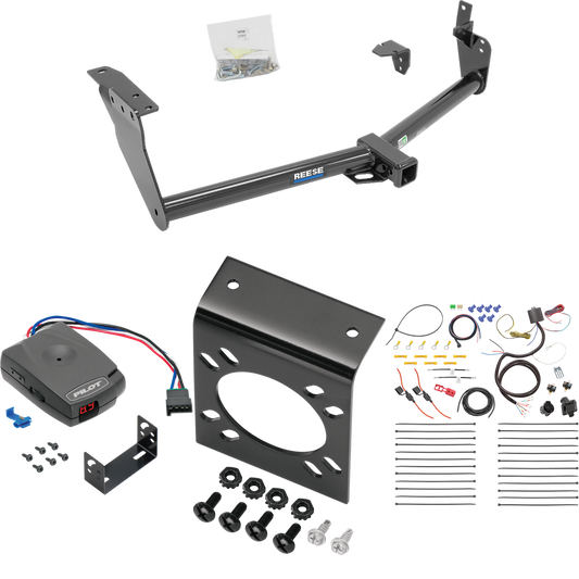 Fits 2014-2017 Infiniti QX70 Trailer Hitch Tow PKG w/ Pro Series Pilot Brake Control + 7-Way RV Wiring By Reese Towpower