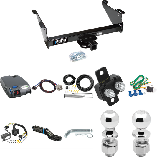 Fits 2015-2023 RAM 3500 Trailer Hitch Tow PKG w/ Tekonsha Primus IQ Brake Control + Plug & Play BC Adapter + 7-Way RV Wiring + 2" & 2-5/16" Ball & Drop Mount By Reese Towpower