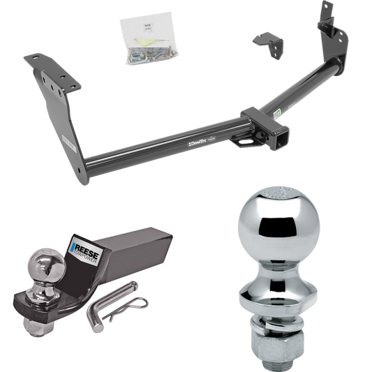 Fits 2009-2012 Infiniti FX35 Trailer Hitch Tow PKG w/ Starter Kit Ball Mount w/ 2" Drop & 2" Ball + 1-7/8" Ball By Draw-Tite